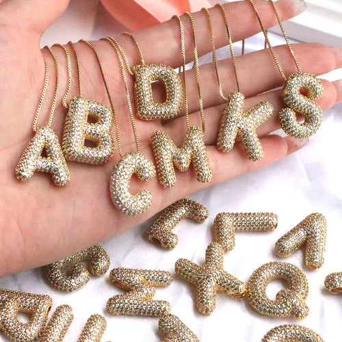 Custom Bubble Letter Necklace